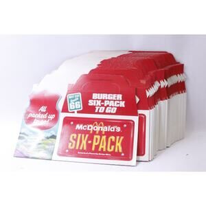 McDonald's, Burger Six-Pack To Go, Paper Boxes, Unused, Party, Food Containers